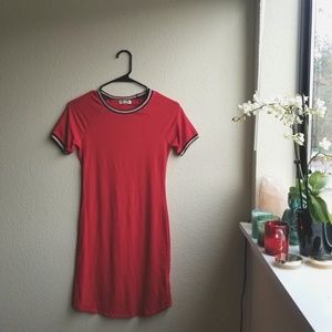 Red Sporty Bodycon Dress